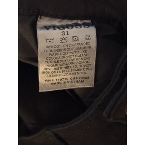 Vigoss Black Skinny Jeans | Women’s 31 (10/12) | Mid Rise Stretch | NWT - Picture 7 of 8